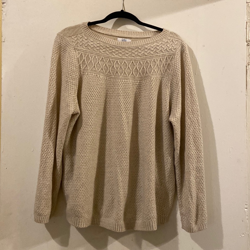 Croft and Barrow cream colored sweater size 1X